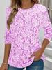 New Autumn and Winter Collection of Long-sleeved Women's Wear with Elegant and Stylish Round-neck Prints