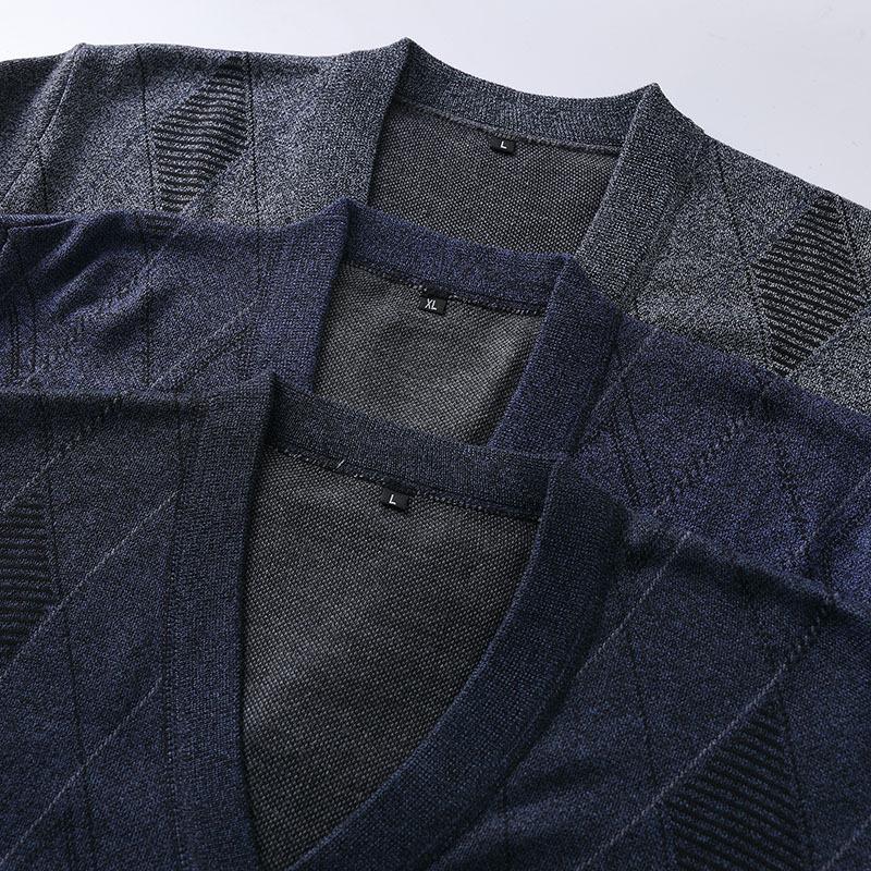 Men S V Neck Loose Knit Cardigan Sweater For Middle Aged Dad