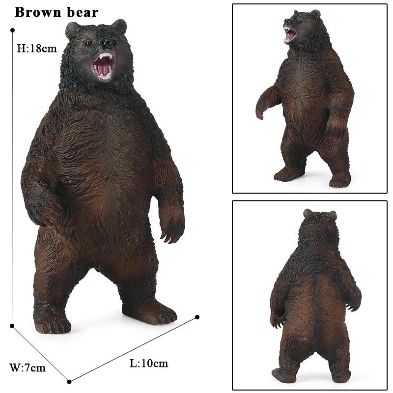 Oenux Simulation Wild Figurines Black Bear Wombat Raccoon Model Action Figures Forest Animals Toy Home Decoration Kids Education