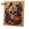 Handmade Halloween Party Supplies Ghost Faux Pearl Art DIY Kit, Spooky 3D Bead Cool Pattern Kits Painting Crafts, Gothic Wall for Adults Beginners