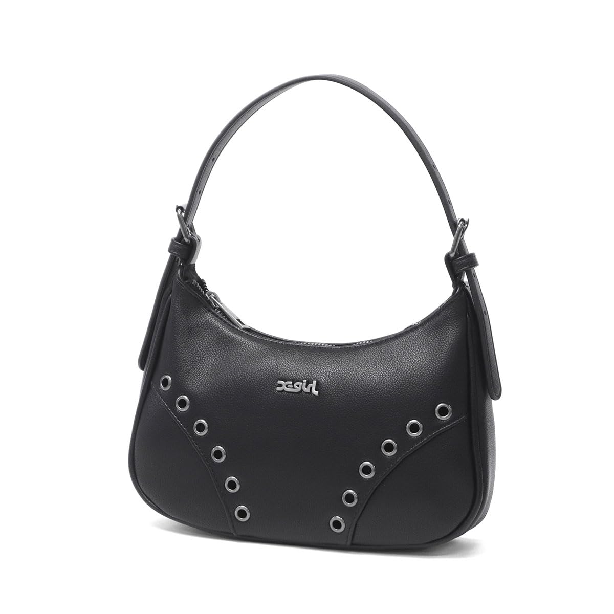 

X-girl Eyelet Faux Leather Handbag, Silver, One Size, 105253053010
