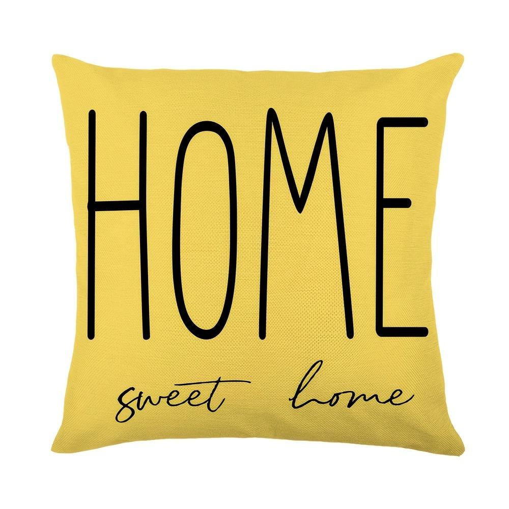 Sunflower Home Pillow Cases - “Home Sweet Home” Sunshine DesignLiving Room Sofa Cushion Cover, Bedroom Room Decoration