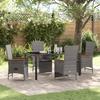 VidaXL Set De 5 Pieces De Salle a Manger De Jardin Avec Coussins En Rattan Gris 3379453