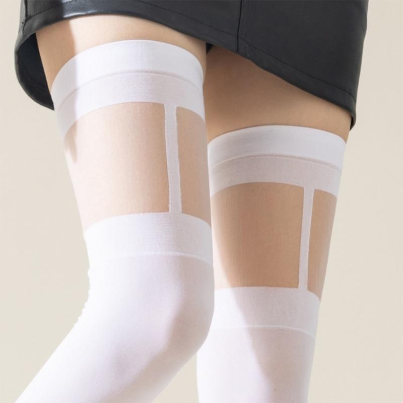 Fashion Women's Over The Knee Socks,Opaque Thigh High Stockings Solid Color Thigh High Socks Long Boot Stockings Gifts
