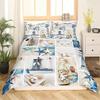 Tropical Island With The Palm Tree Comfortable Duvet Quilt Cover Pillowcase Bedding Set Children Bedroom Decoration Home Textile
