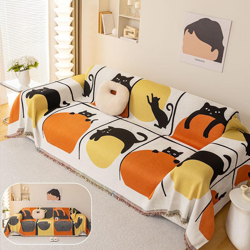 INS Style Cartoon Chenille Sofa Cover Cloth Four Seasons Universal Full Set Sofa Towel Sofa Cover Sofa Cover Sofa Cushion
