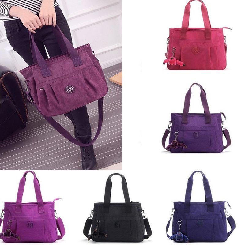 Elegante Borsa da Donna in Nylon di Grande Capacità a Spalla, Crossbody, Messenger, Tote Bag
