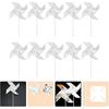 24pcs Make Your Own Windmill Kits DIY Painting Crafting Spinner Pinwheel Blank Pinwheel Toy for School Work Home Crafting