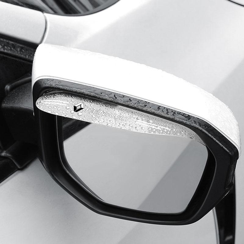 2Pcs Car Rear View Mirror Sticker Rain Eyebrow Auto Side Mirror RainProof Cover For Renault Dacia Koleos Clio Laguna 2 Megane 2 3 Duster Logan