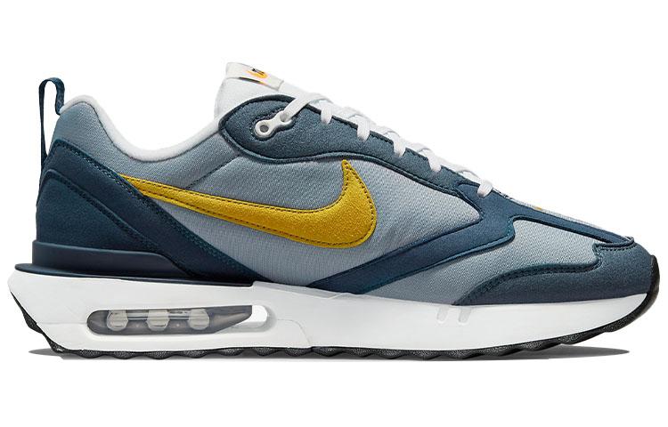 Nike Air Max Dawn Vintage Fabric Cushioning Low top Casual Long Distance Running Sprint Running Shoes Men's Blue Yellow DJ3624-003