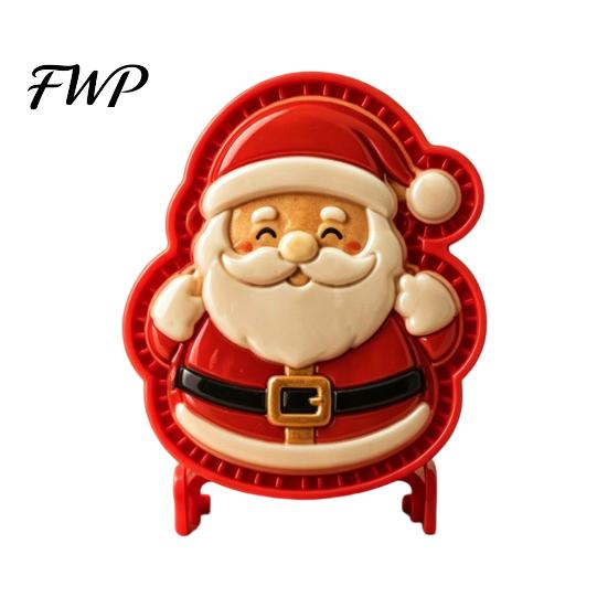 Strumenti per Dolci Pan di Zenzero Festivo Stampo Mini Torta di Natale, Stampi a Pressione per Impasto Pressato a Mano Fatto in Casa 3D in Rilievo, Riutilizzabili per DIY per