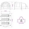 Tunnel Tent Olive Green 400 x 260 x 200 cm Polyester and Steel