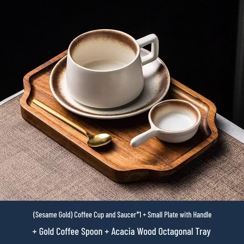 Retro Ceramic Coffee & Latte Art Cup with Lid