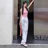 Women's High-Waisted White Wide-Leg Jeans - Summer 2025 Slimming Straight-Leg Petite Floor-Length Pants