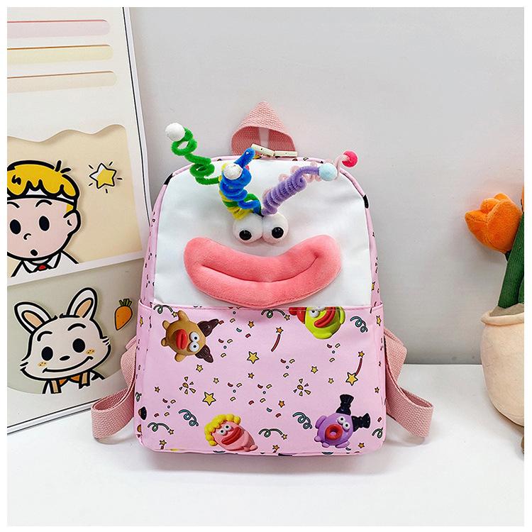 Ugly Cute Children's Schoolbag Backpack Primary School Students Large Capacity Backpack Spring Outing Backpack