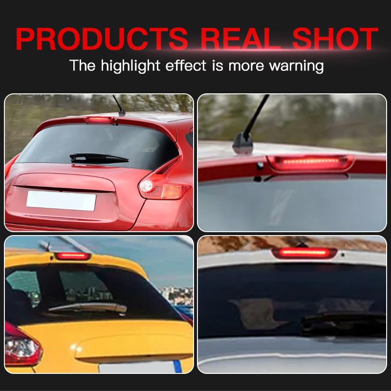 1PC LED High Mount Rear Third Brake Light Stop Signal Lamp Black/Red Lens For Nissan Juke 2011-2014 OEM:26590-1KA0B Accessories
