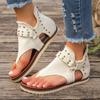 New Size of Women's Shoes: Beach Flip-toe Herringbone Flat Women's Sandals