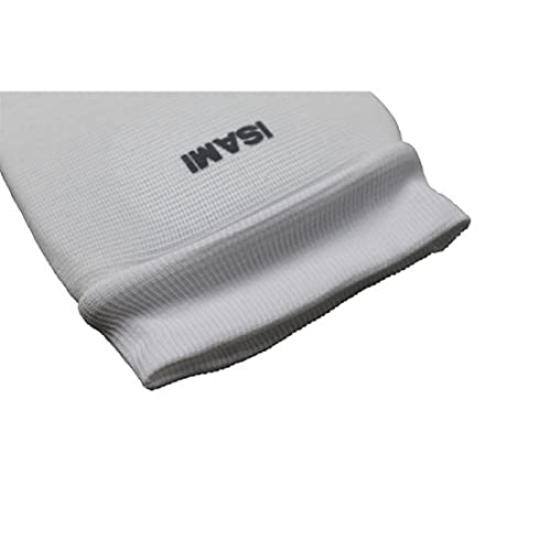 Isami Leg Ankle Knee Martial and MMA L-227 & Support, White, Foot, Shin, Support, Arts, Karate, Kickboxing, (FREE)