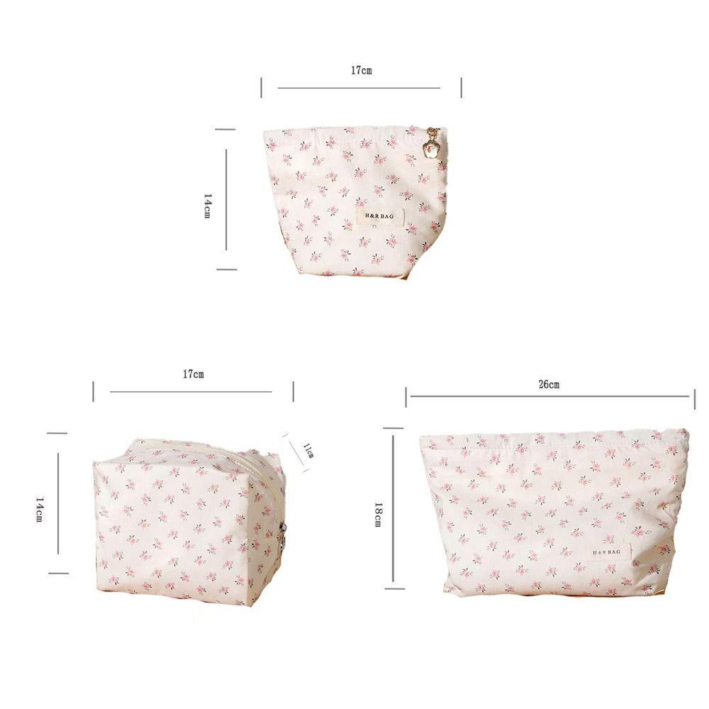 Fresh Style Floral Cosmetic Bag Large Capacity Elegant Multifunction Pouch Charming Portable Skincare Storage Organizer Causal