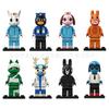 MOC Bricks Animal Hospital Series Cats Dogs Ducks Nurse Wounded Doctor Figures Model Assembled Building Blocks Toys Plastic Doll