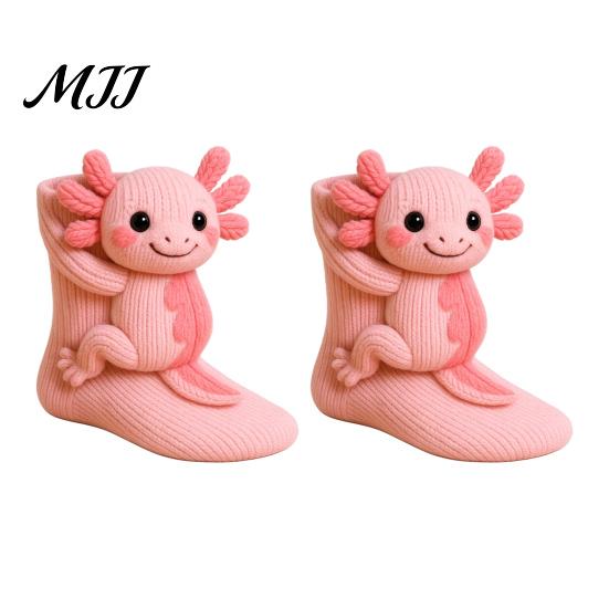 Creative 3D Doll Socks 1 Pair Knit Animal Socks, Fuzzy Cute Novelty Thick Durable Cotton Hand Crocheted Floor Sock, Stuffed Christmas Gift