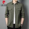 Pierre Cardin Men's Cotton Casual Long Sleeve Utility Shirt