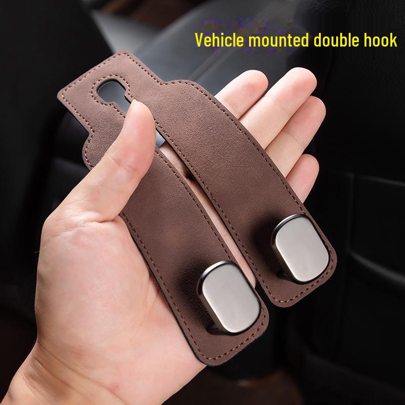Multifunktionaler Autohaken mit Wildleder-Finish, Zinklegierung, Kleine Größe, Metallhaken vorne und hinten
