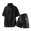 Sportkostym Herr Sommar Herr Plus Size Kortärmad Shorts Casual Set