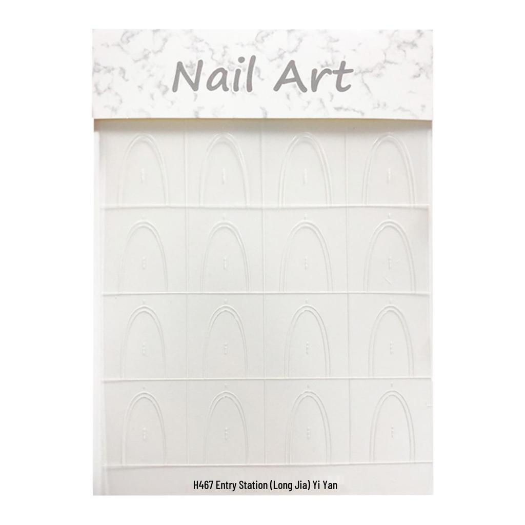 Clear French Nail Art Stickers: Hollow Spray Template & Two-in-One Design, Adheres Well Without Lifting
