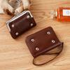 New PU Leather Women Short Wallet with Strap Hasp Design Coin Purse Large Capacity Slim Small Wallet Women Girls