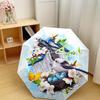 Spring Blossoms Birds Customize Your Text Automatic Folding Umbrella Compact Lightweight Retractable Design With 8 Ribs For Outdoor Adventurest2