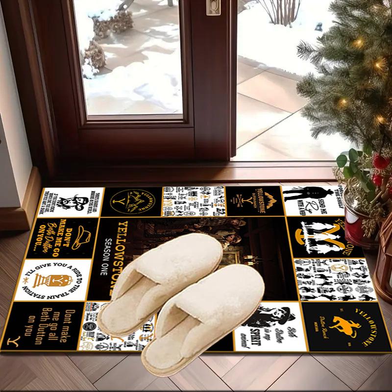 Yellows-tone Dutton Ranch Carpet, Chair Rug,Rug for Office Bedroom Living Rooms, Doormat Decor Fan Gift Christmas Gift