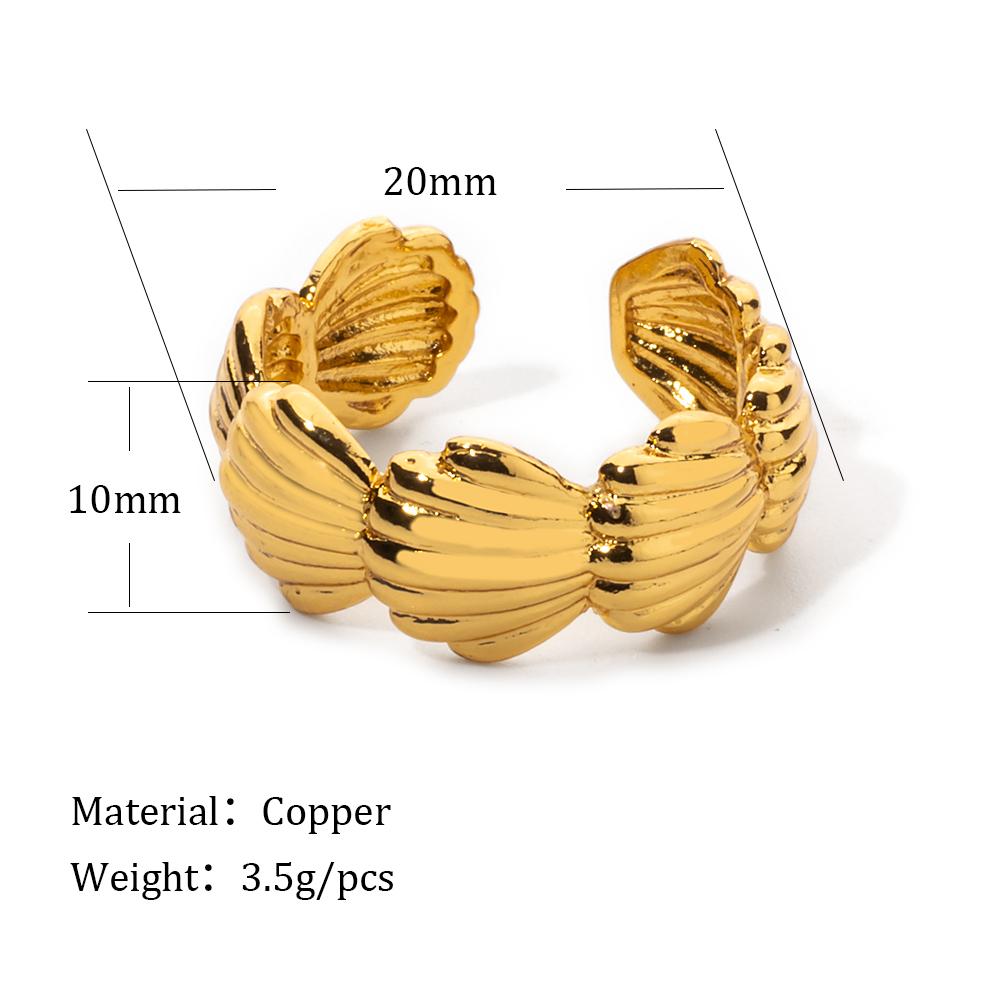 2025 Summer Ocean Rings For Women Gold Color Stainless Steel Shell Starfish Charm Figure Accessory