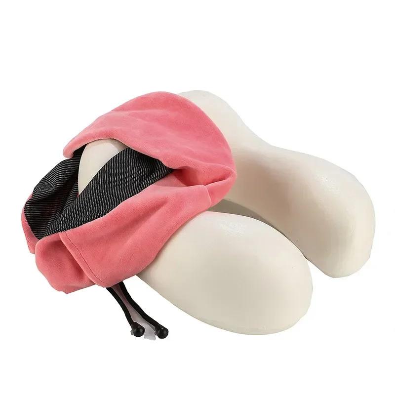 Almohadas de espuma con memoria en forma de U para el cuello, almohada de viaje suave, almohada de masaje para el cuello, almohada de avión para dormir, ropa de cama para el cuidado de la salud Cervical