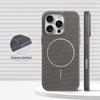 Active Touch Camera Button Magnetic Case For iPhone 16 15 Pro Max 14 13 Carbon Fibre Pattern For MagSafe Wireless Charging Cover