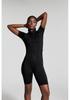 High-End Comfort Sports Yoga Tight-Fit Zipper Short Sleeve Jumpsuit
