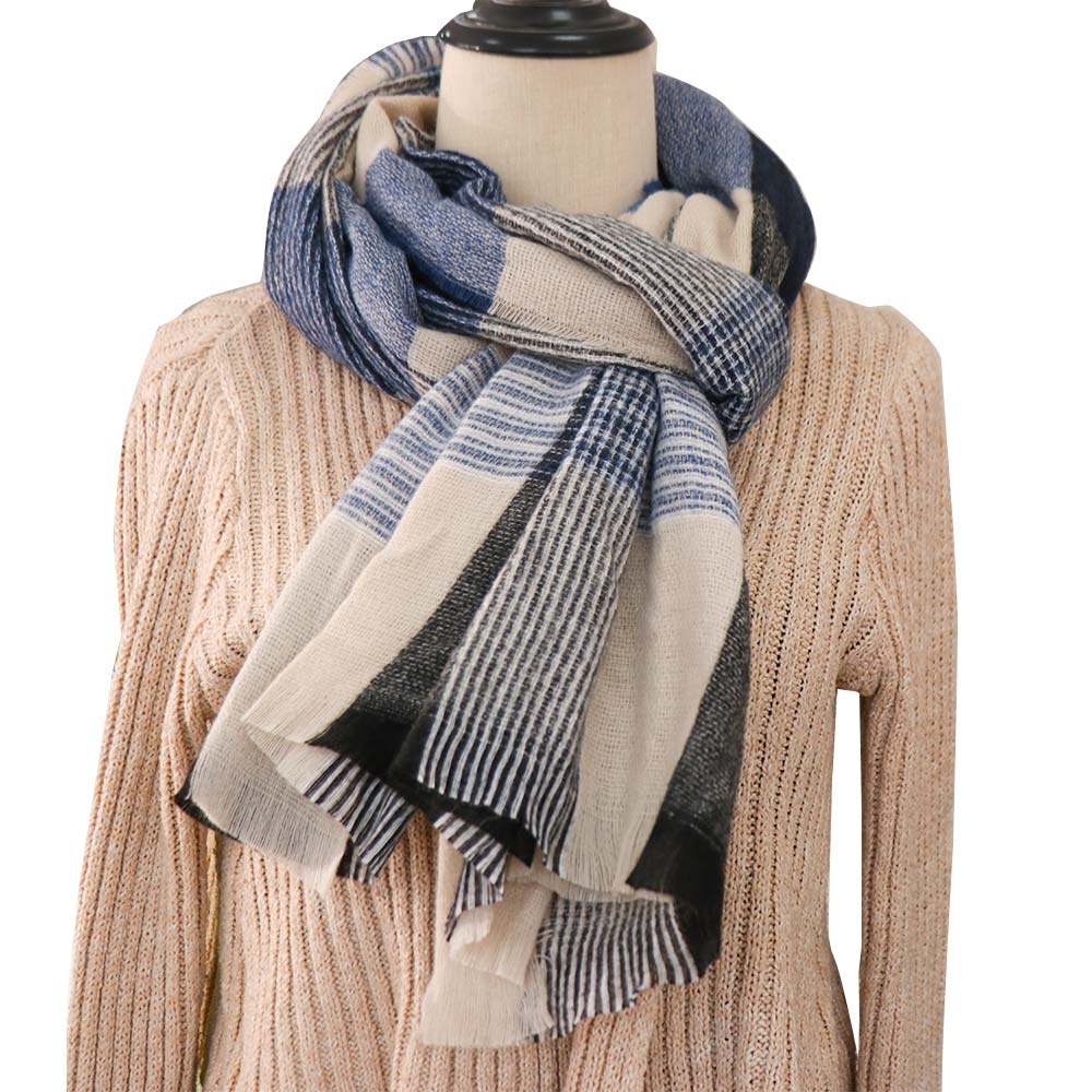 Thicken Winter Plaid Scarf Korean Checkered Scarf Fashion Men's Plaid Scarf Gifts