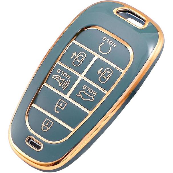 for Hyundai Key Fob Cover with Keychain, Premium TPU Key Case shell for 2024   Hyundai Sonata, Santa Fe, Nexo, Tucson Remote Smart Car Key Fob