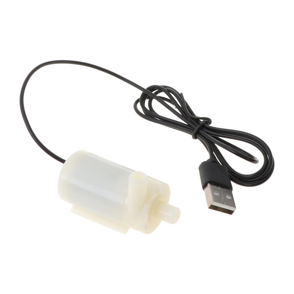 Micro Submersible Water Pump with Power Cord Fish Tanks Aquarium Mini Fountain Pump USB Powered Mini Motor Water Pump