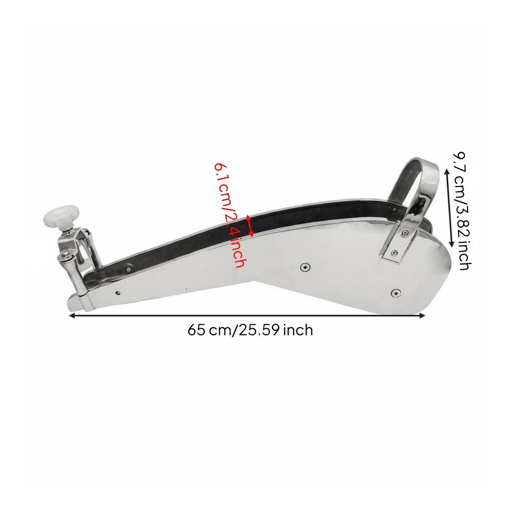Stainless Steel Anchor Bracket Polished Silver Marine Hardware Black Insert