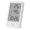 Sology Thermometer and Virus Heatstroke Small Digital Clock with Desktop or Heat White Hygrometer, Prevention, Prevention, Alarm, Easy-to-Read,