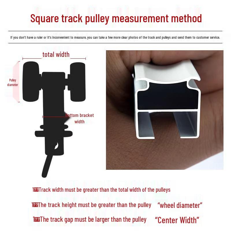 Pulley Accessories Kit for Straight and Curved Curtain Tracks