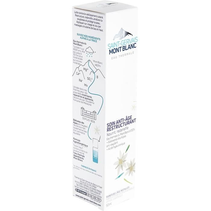 Soin Anti-âge - SAINT-GERVAIS MONT BLANC - 50 Ml - Hydratation Intense - Peaux Matures - Crème