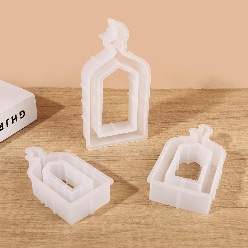 EID Mubarak Silicone Mold Gypsum Cement Making DIY Craft Ramadan Gifts Muslim Party Home Table Decoration Ornament Candle Holder