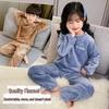 Parent-Child Flannel Pajama Set: Coral Fleece for Baby, Kid, Adult - Autumn/Winter Homewear