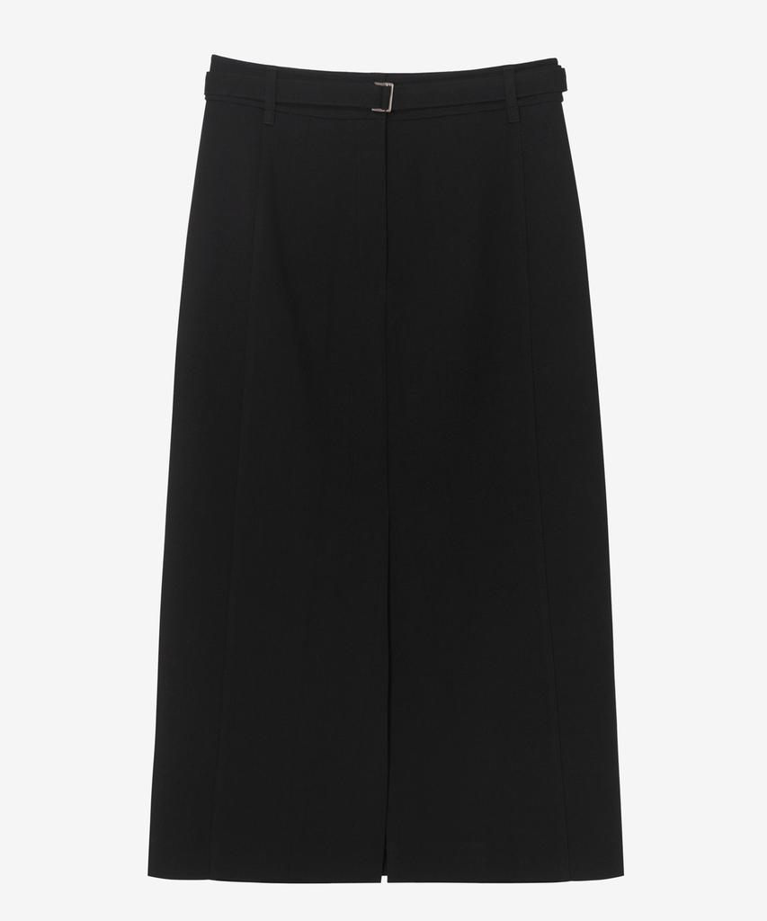 Mind Bridge Woman [Couture] H-Line Belted Slit Skirt - 2 Colors