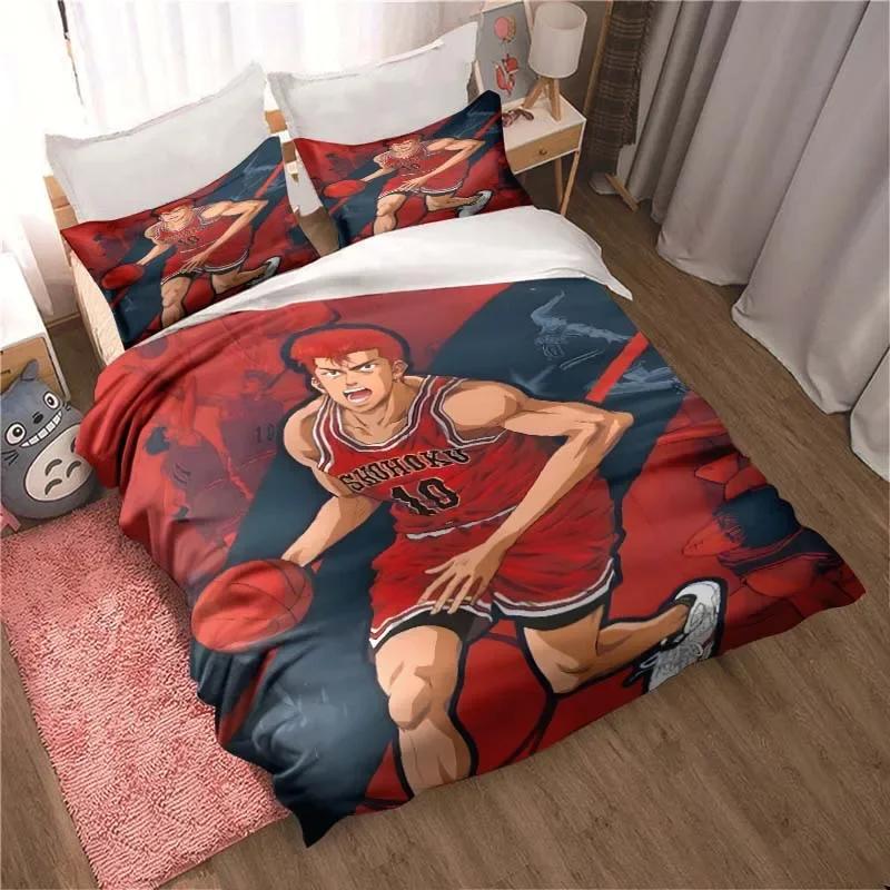 Slam Dunk Cartoon Printed Bedding Sets Exquisite Bed Supplies Set Duvet Cover Bed Comforter Set Bedding Set Luxury Birthday Gift