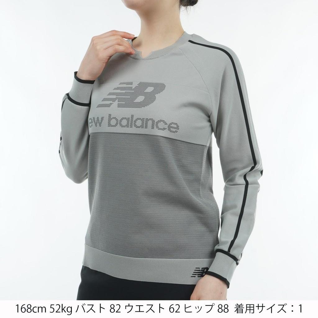 Golf Crew Neck Knit Recycled 1 [New Balance] Women's (Stretch Material) / 012-4170502 022_Gray [M]