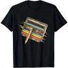80s Retro T-shirt Throwback Music Women's Clothing Cassette Pencil Retro T-shirt Camisetas Tops