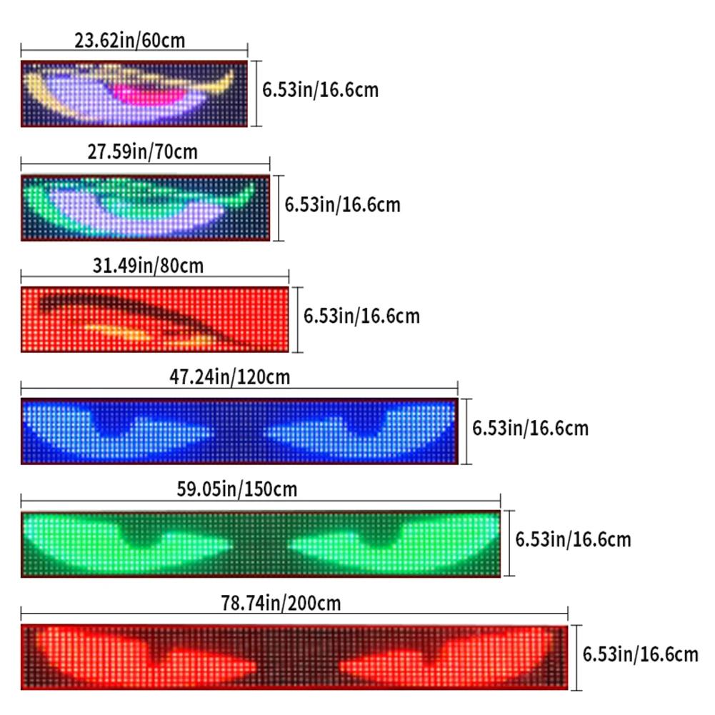 Devil Eye Car RGB LED Pixel Panel Light APP Control Soft Foldable Ambient Light DIY Programmable LED Panel Display Lamps Strips